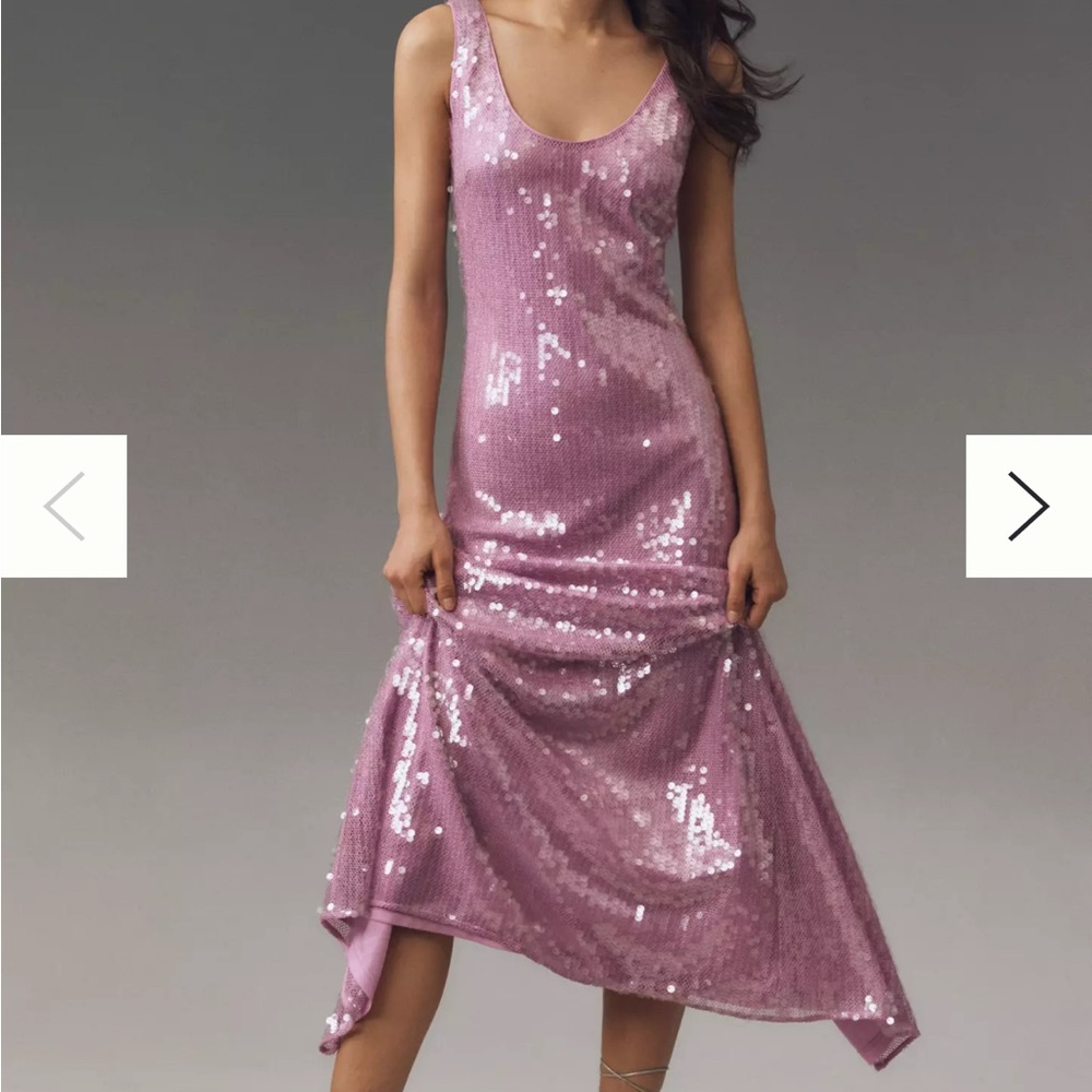 Hutch Pink Sequin Maxi Dress